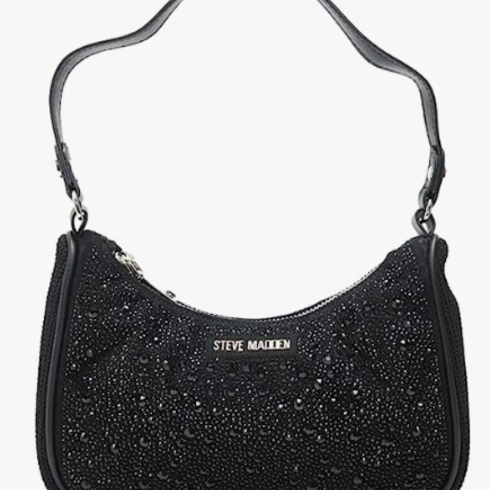 Black Rhinestone Steve Madden Mini Purse